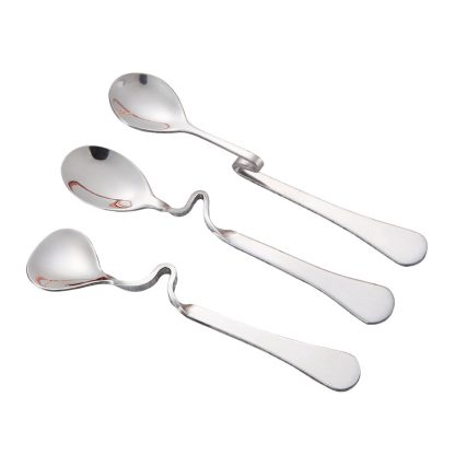 curved spoon stainless steel tableware hanging cup spoon mixing spoon bar spoon cross side hanging wall spoon stainless steel small spoon coffee spoon