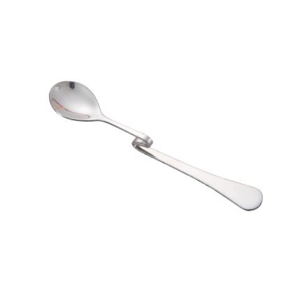 curved spoon stainless steel tableware hanging cup spoon mixing spoon bar spoon cross side hanging wall spoon stainless steel small spoon coffee spoon - Image 2